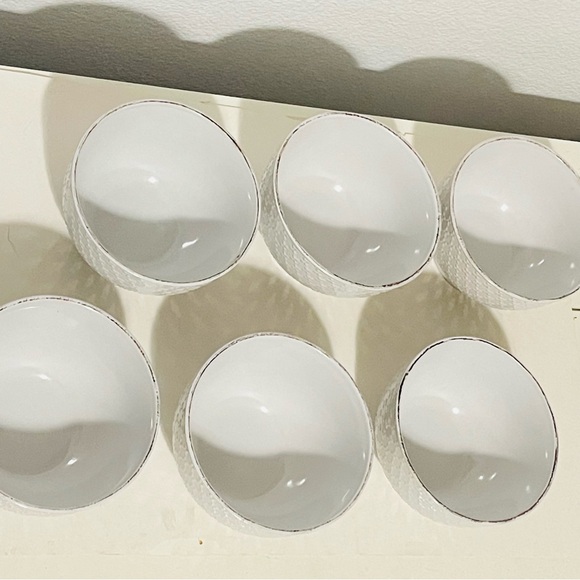 Pfaltzgraff French lace white cereal bowls 5.5 set of 6 - Picture 3 of 10